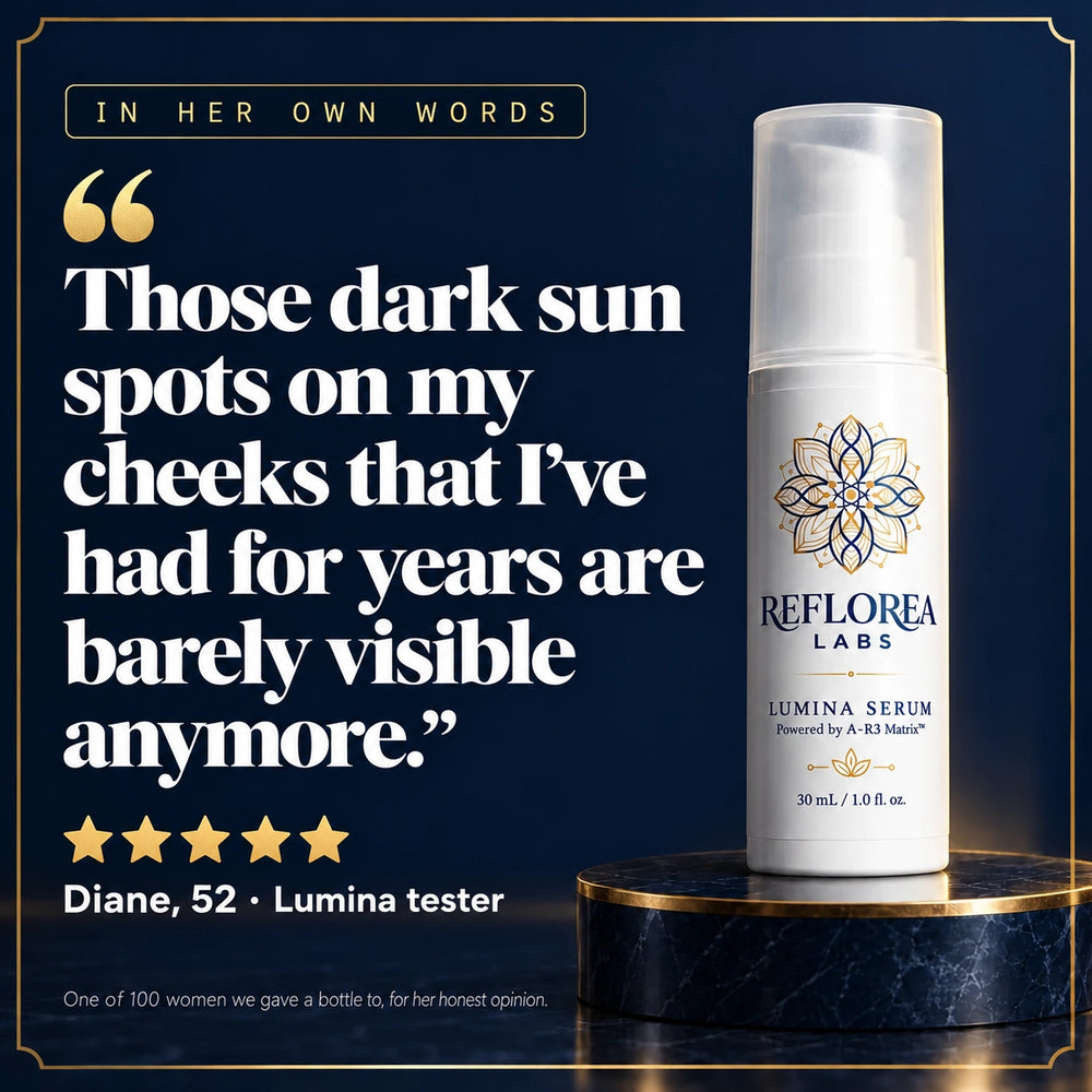 Diane, 52, Lumina tester: Those dark sun spots on my cheeks that I’ve had for years are barely visible anymore.