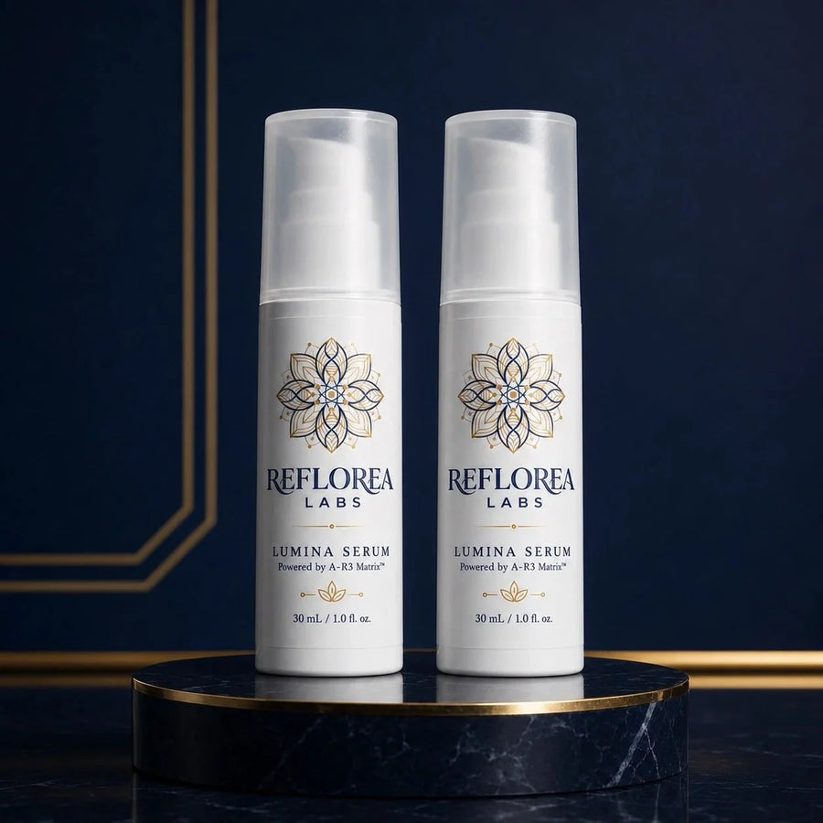 Two bottles of Lumina Serum, the 60-night plan