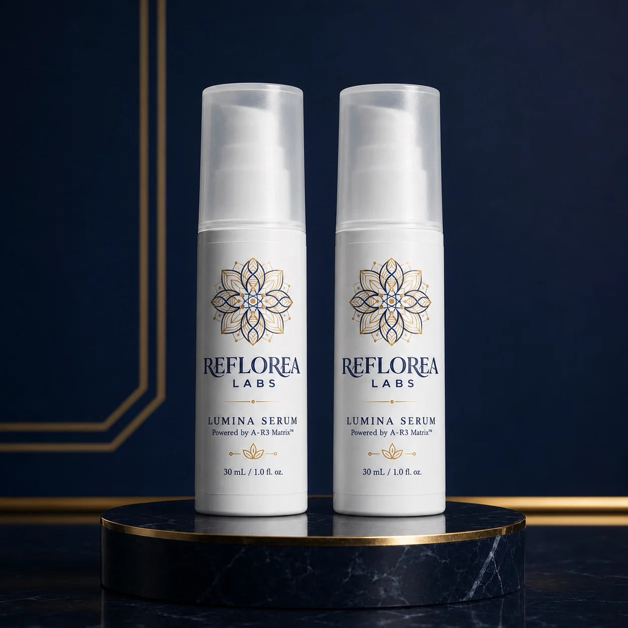 Two Lumina Serum bottles